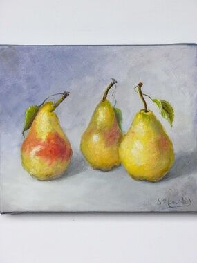 Painting " Three pears"  10" x 12" oil/canvas